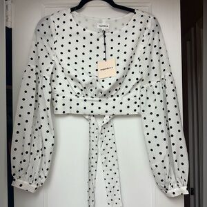 Polka dot crop top. NWT